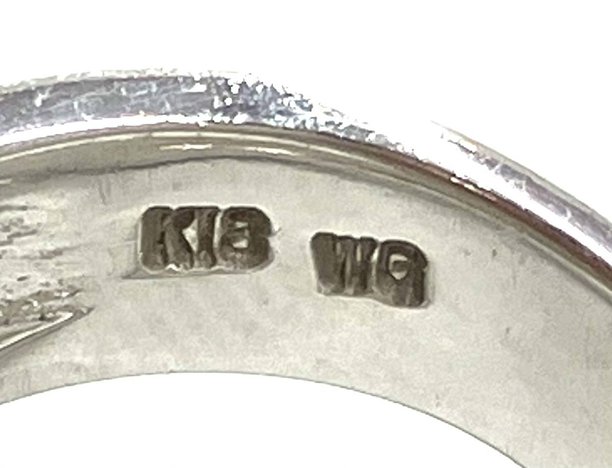 人気満点 K18WG ダイヤ0.46ct リング 指輪 9.1g #10.5 ホワイト