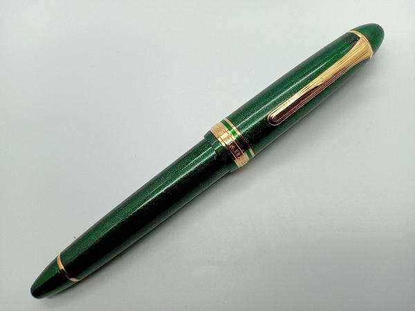 SAILOR 万年筆 カートリッジ式 プロフィット21 ラメ グリーン FOUNDED 1911 ペン先21K セーラー H-MF(中細)_画像1