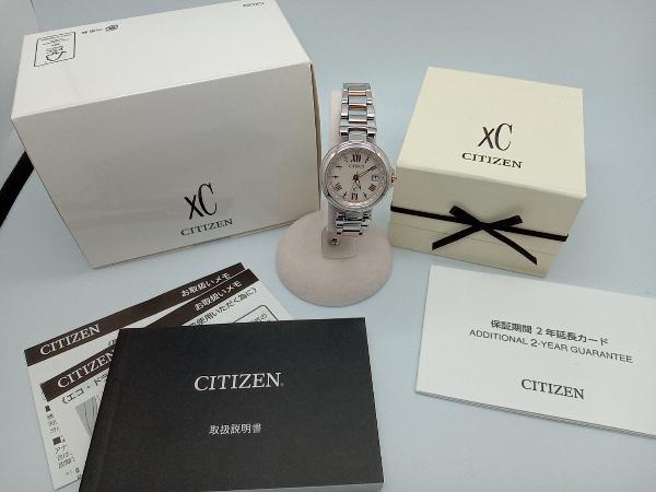 CITIZEN 電波ソーラー腕時計 xC H240-T019081 ベルト約18.5cm ピンク文字盤 箱付 クロスシー_画像2