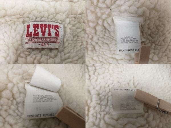 USA製 Levi's リーバイス 70608 デニム ボア ジャケット Gジャン アメリカ製 サイズ42R 店舗受取可_画像10