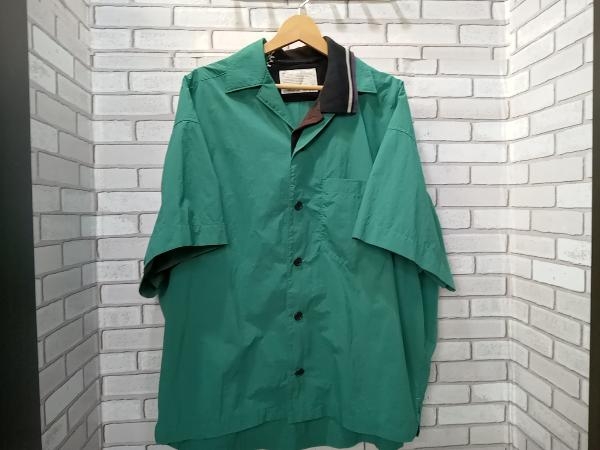 kolor カラー 半袖シャツ ナイロン 22CM-B1011 グリーンの画像1