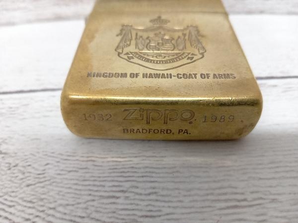 zippo ジッポー　1932-1989　SOLID BRASS　KINGDOM OF HAWAI-COAT OF ARMS　付属品は画像の物が全てです_画像3