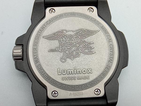 LUMINOX 腕時計 3500-1GBq H-3 LX-200 ブラック×ホワイト ルミノックスの画像4