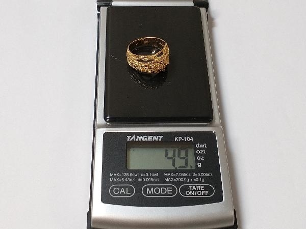 K18 ゴールド 総重量約4.9g サイズ約12号 リング 指輪_画像9