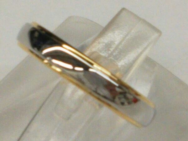 Pt900 プラチナ K18 イエローゴールド ＃9 総重量3.2g リング 指輪 アクセサリー コンビ
