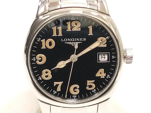LONGINES ロンジン スピリット クォーツ SS ステンレス ウォッチ ブラック文字盤 シルバー 腕時計 店舗受取可_画像1