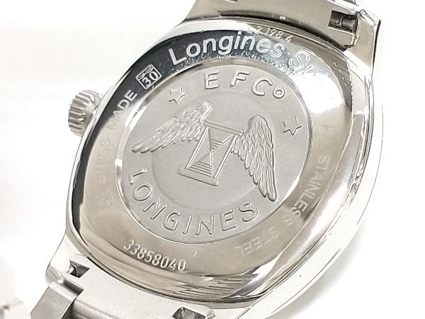 LONGINES ロンジン スピリット クォーツ SS ステンレス ウォッチ ブラック文字盤 シルバー 腕時計 店舗受取可_画像5