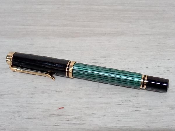 ペリカン スーベレーン万年筆 グリーンストライプ ペン先14金 万年筆 ペン 筆記用具