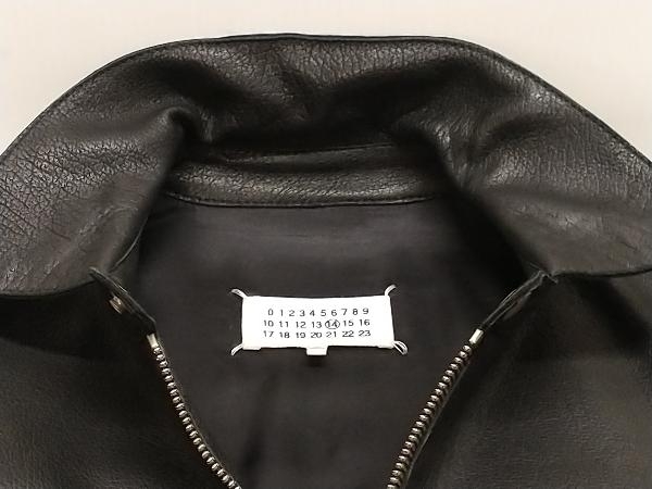 Maison Margiela メゾンマルジェラ 17AW レザースポーツジャケット サイズ表記44 ブラック メンズ通年_画像6