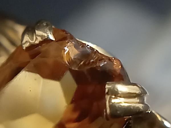 【石欠け有り】K18 イエローゴールド 約11号 ダイヤモンド0.12ct 約3.0g リングの画像3