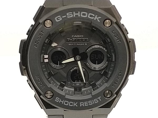 箱付き CASIO カシオ G-SHOCK ジーショック マルチバンド6 タフソーラー 電波ソーラー SS ステンレス ブラック 腕時計 店舗受取可