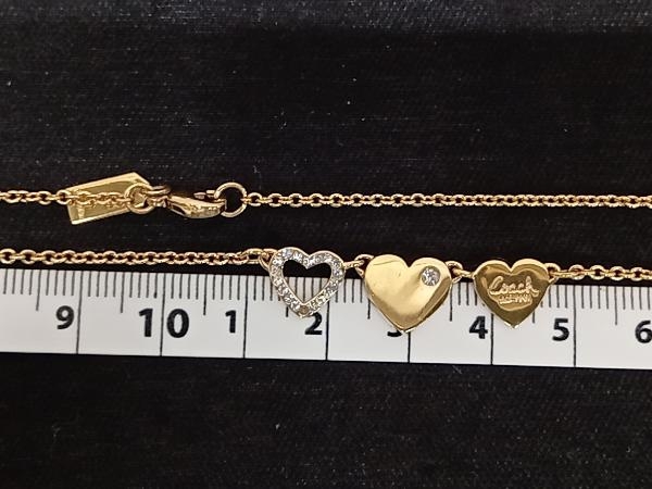 COACH Coach 41cm brand accessory necklace Heart stone taking have 