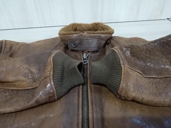 AVIREX Avirex MA1 flight jacket Brown 7823 leather jacket S size 