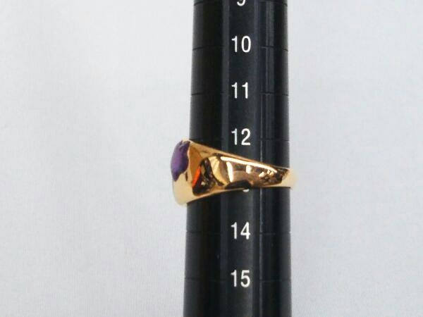 K18PG pink gold natural Ame si -stroke #13 D0.06ct 5.6g ring ring accessory so-ting attaching 