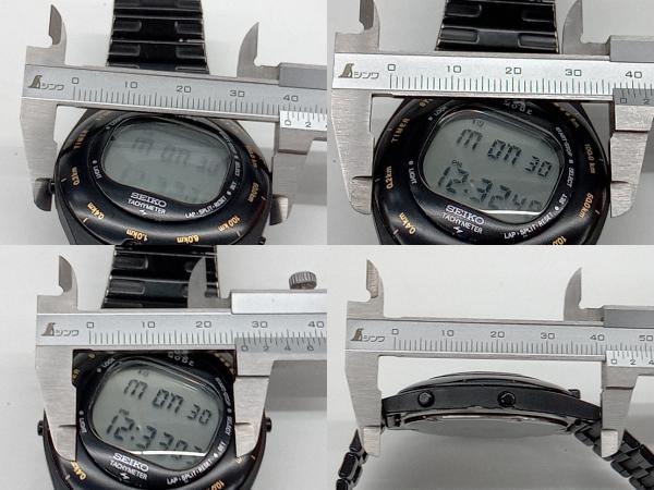 SEIKO　セイコー　SPEEDMASTER　スピードマスター　A828-4000　電池式　クォーツ　ブラック　腕時計　 店舗受取可_画像6