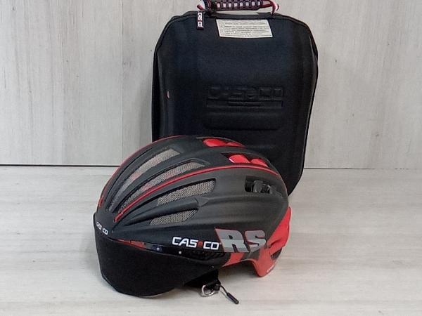 【ケース付き】自転車ヘルメット CASCO カスコ ロードヘルメット スピードエアロ RS バイザーつき サイズL_画像1