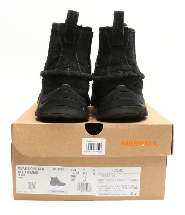 MERRELL MOAB 2 CHELSEA GTX BEAMS別注 J004593 ワラビーブーツ ブラック スエード サイズ25cm メレル ビームス_画像3