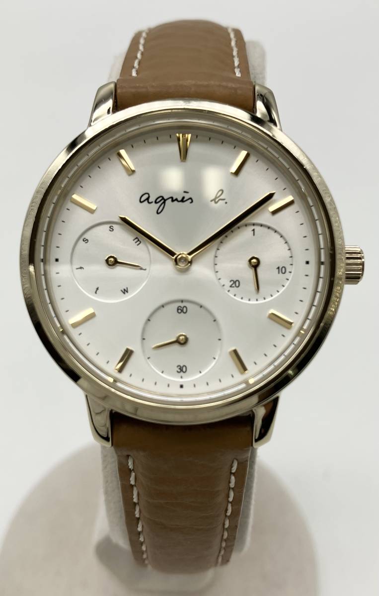 agnes b アニエスベー VD75-KGZ0 革ベルト アナログ クオーツ レディース 腕時計