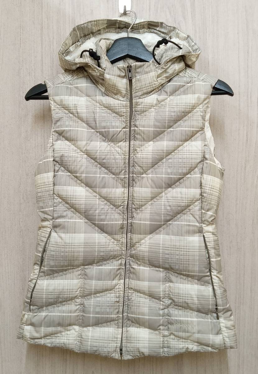 Patagonia/パタゴニア/ダウンベスト/28395/Down With It Vest/11年製/ライトグレー系/XSサイズ_画像1