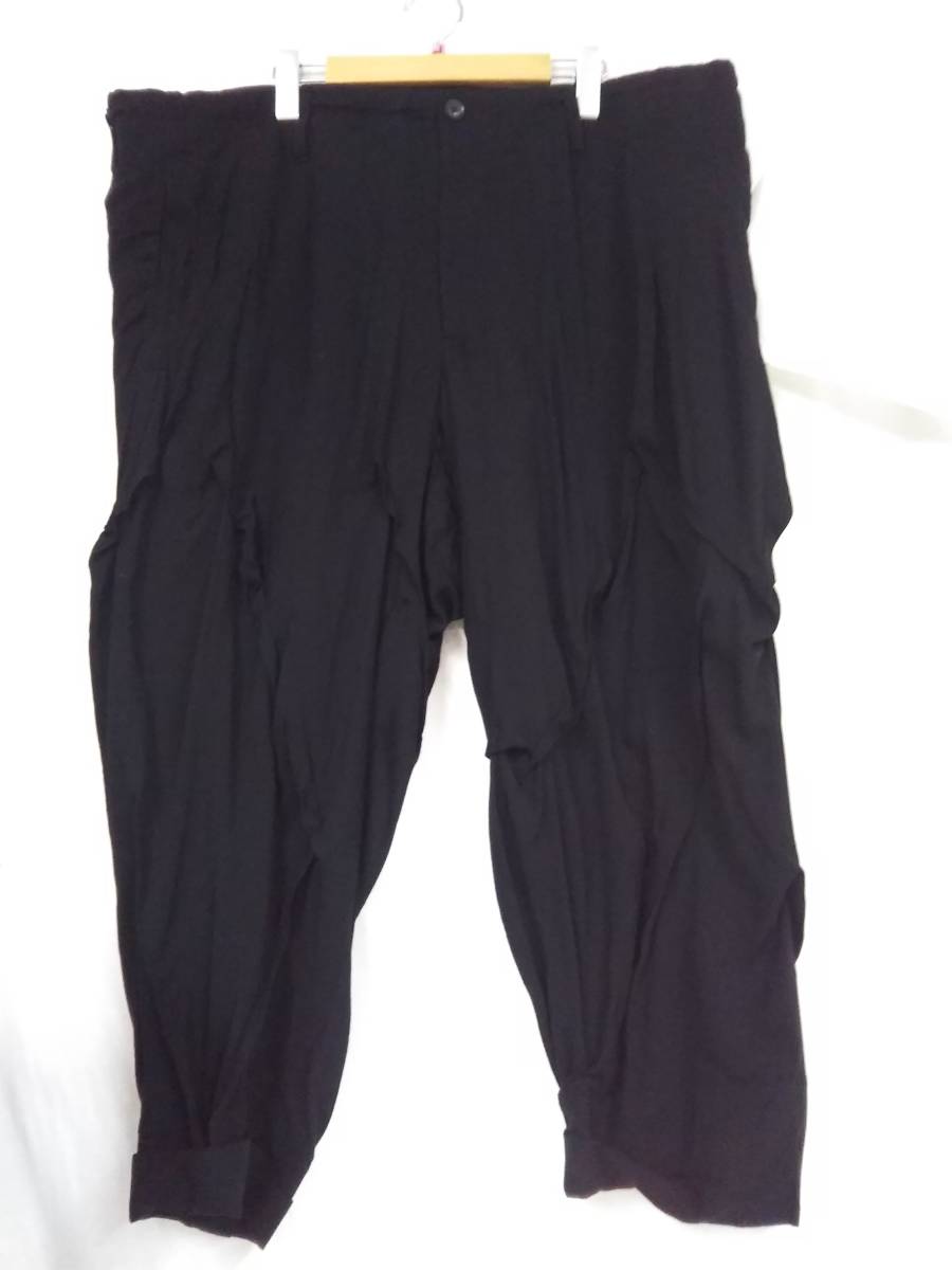 YOHJI YAMAMOTO ヨウジヤマモト ランダムタックパンツ ブラック 黒 HZ-P54-100メンズファッション