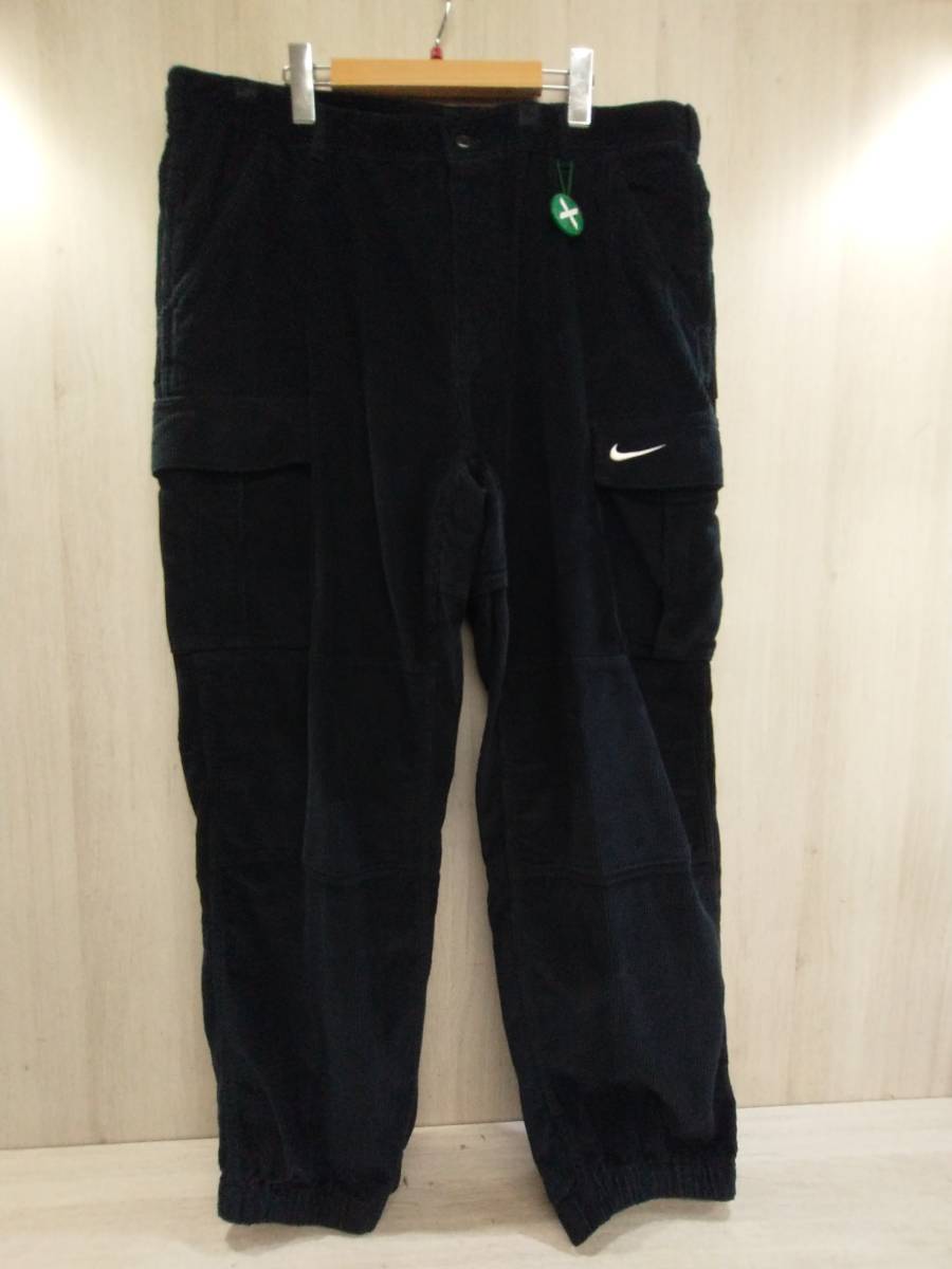  зима NIKE×Supreme Nike × Supreme Acr Cordaroy Cargo Pant DM1779-010 вельвет cargo Street XL черный 