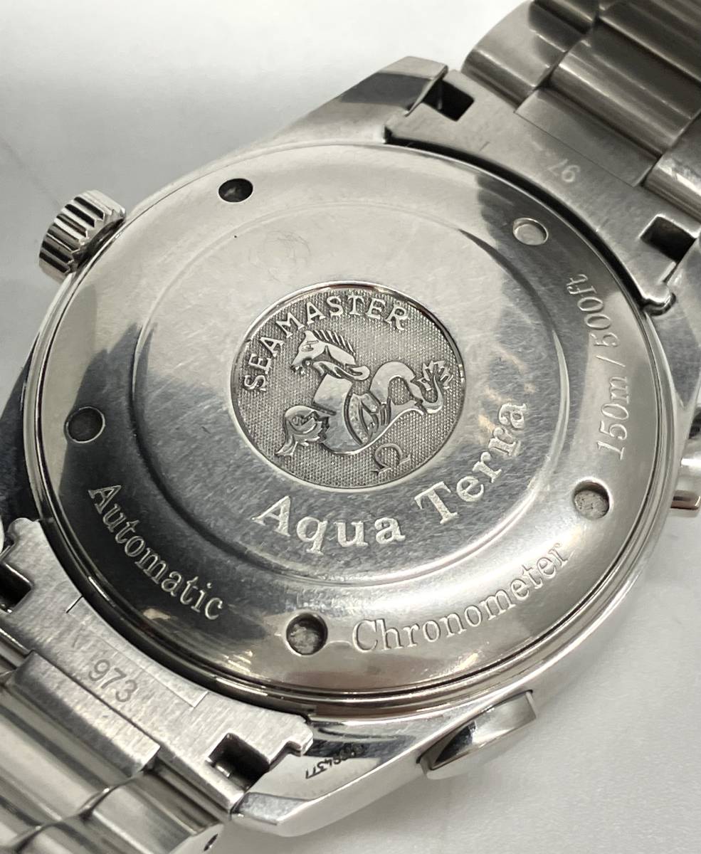 OMEGA オメガ SeaMaster シーマスター AQUA-TERRA アクアテラ 2513.30 NZL-32 自動巻 クロノグラフ メンズ 腕時計 箱、国際保証書付の画像7