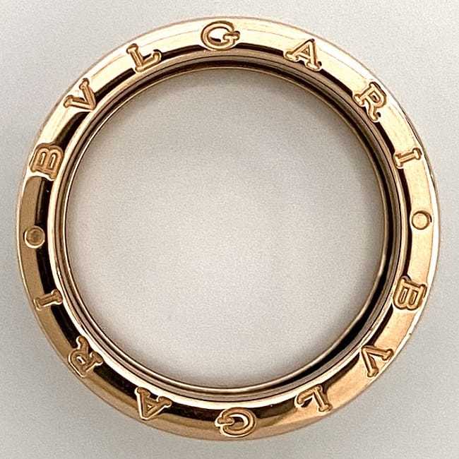 ブルガリ リング ピンクゴールド ブラック B-ZERO1 指輪 22.5号 K18 750 セラミック Sランク_画像3
