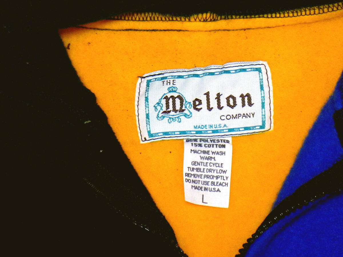 90's MELTON COMPANY（メルトン カンパニー） フリース クレジーパーカー Made in U.S.A デッドストック 送料込_画像2