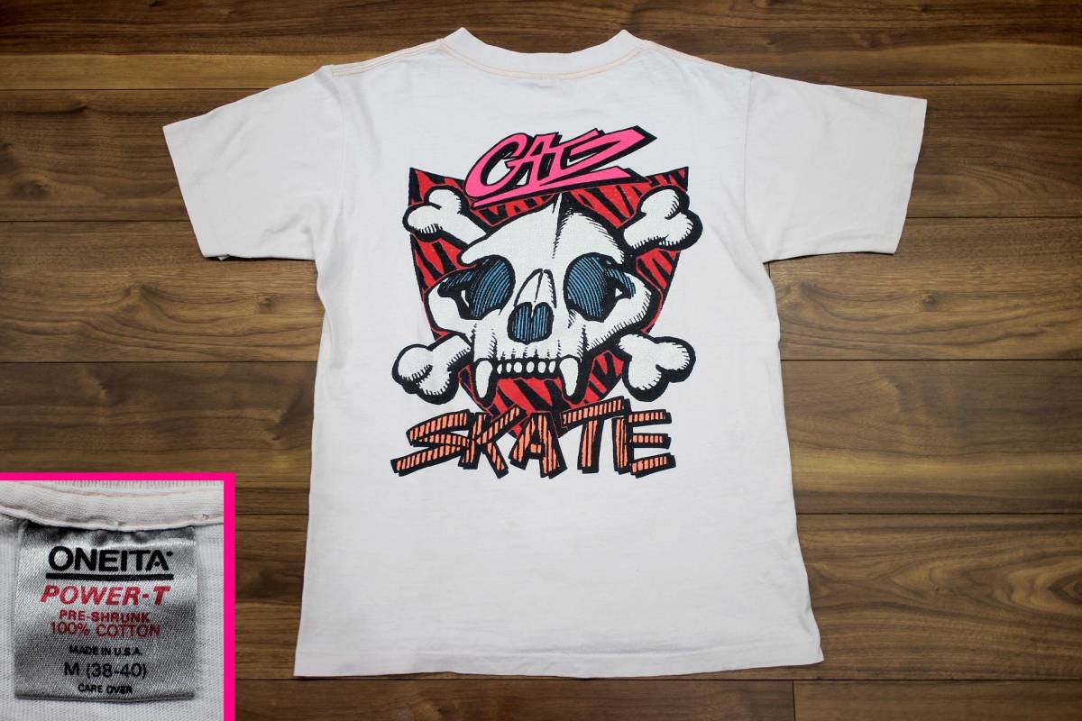 レア！★USA製 80s~90s CATZ AUSTRALIA オールドスケート Tシャツ サイズ【M】★COCKROACH POWELL SANTA CRUZ ZORLAC DOGTOWN SKULLSKATES