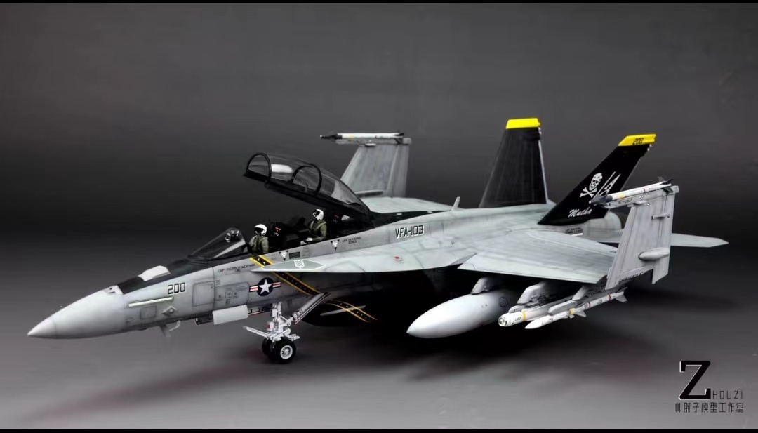 1/48 America Air Force F-18F painted final product 