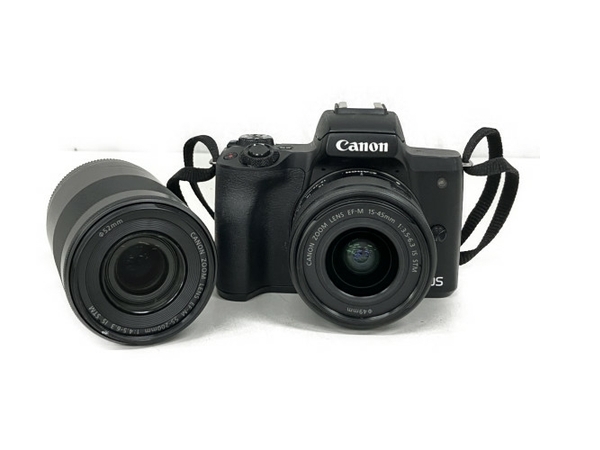 Canon EOS Kiss M ミラーレス一眼 EF-M 15-45mm 1:3.5-6.3 / EF-M 55-200mm 1:4.5-6.3 レンズキット キャノン ジャンク S8133022