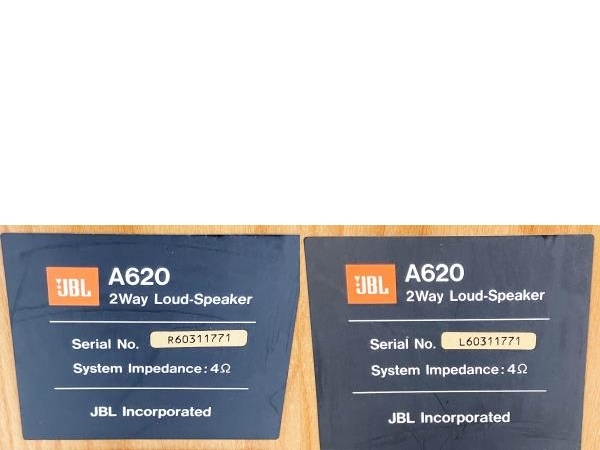 JBL A620 2Way Loud-Speaker ペア ブックシェルフ型 音響機材 ジャンク