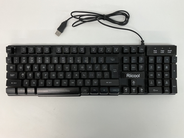 Riicool Rk100 wired keyboard ゲーミング キーボード 有線 PC周辺機器 ジャンク Z8192067_画像3