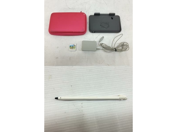 Nintendo 3DS LL ピンク×ホワイト とびだせどうぶつの森 とび森 カセット付き ゲーム機 家電 ニンテンドー 任天堂 中古 C8191032_画像2