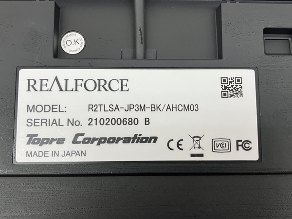 東プレ R2TLSA-JP3M REALFORCE TKL for Mac 日本語 キーボード 中古 C8188455_画像9