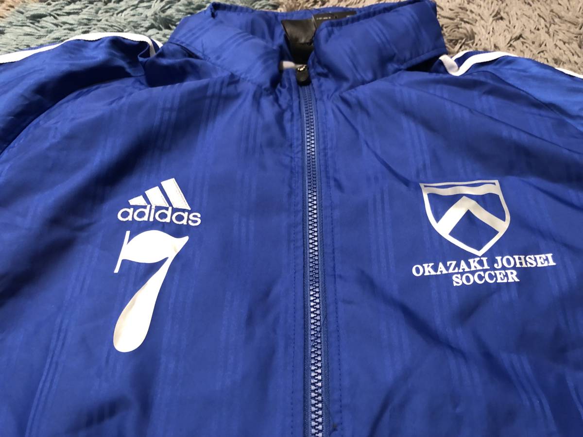 岡崎城西高校サッカー部ウインドブレーカー上下　adidas_画像2