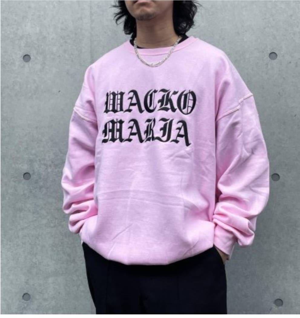 【美品】サイズXL WACKO MARIA ワコマリア CREW NECK SWEAT SHIRT TYPE-1 クルーネックスウェット USA  Jerzees ジャージーズ ピンク