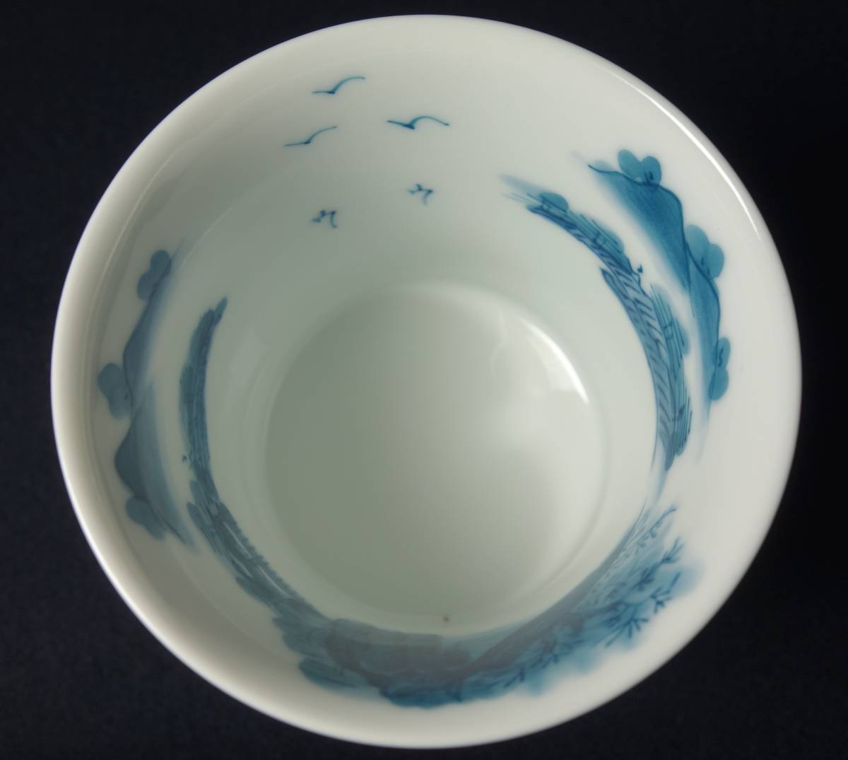 煎茶道　染付+赤絵　唐山水+牡丹図　高級　煎茶器　陶磁器研究_画像3