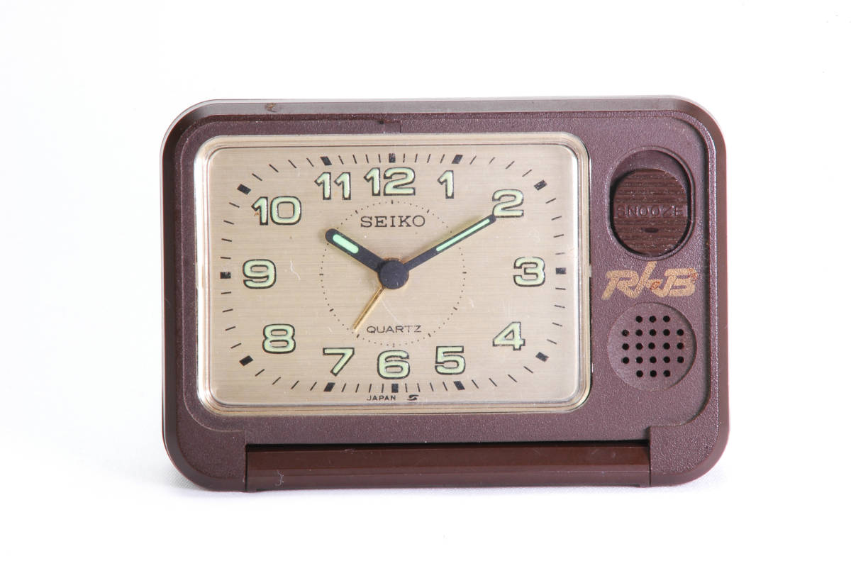 [Vintage][Delivery Free][Impossible Goods]1980s? RKB Mainichi Broadcasting Prize Travel Alarm Clock 毎日放送目覚まし時計 [tag0000]_画像1