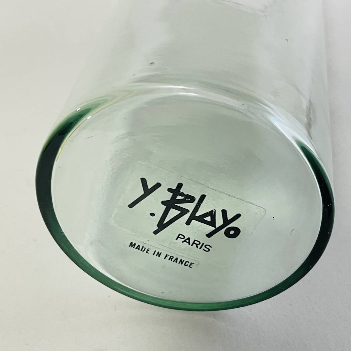 y.Blayo フランス製 円筒花瓶 A10 PARIS ガラス フラワーベース_画像8