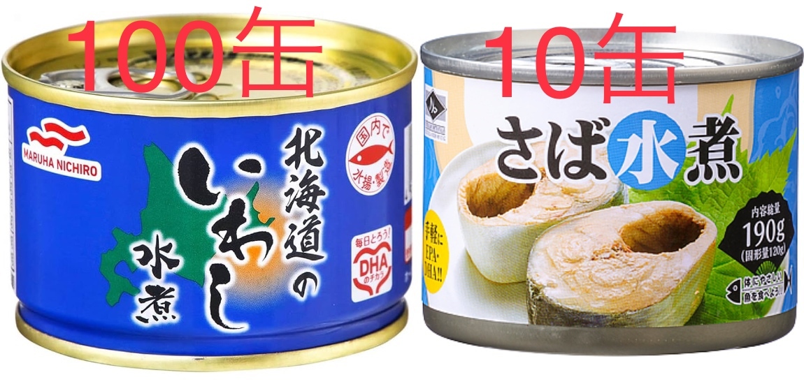 信田缶詰 鯖味噌煮、水煮 ６缶 - 魚介類(加工食品)