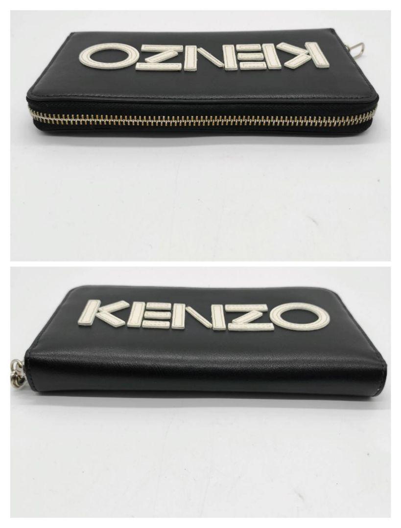 限定品】ケンゾー KENZO 長財布 ラウンドファスナー デカロゴ Leather