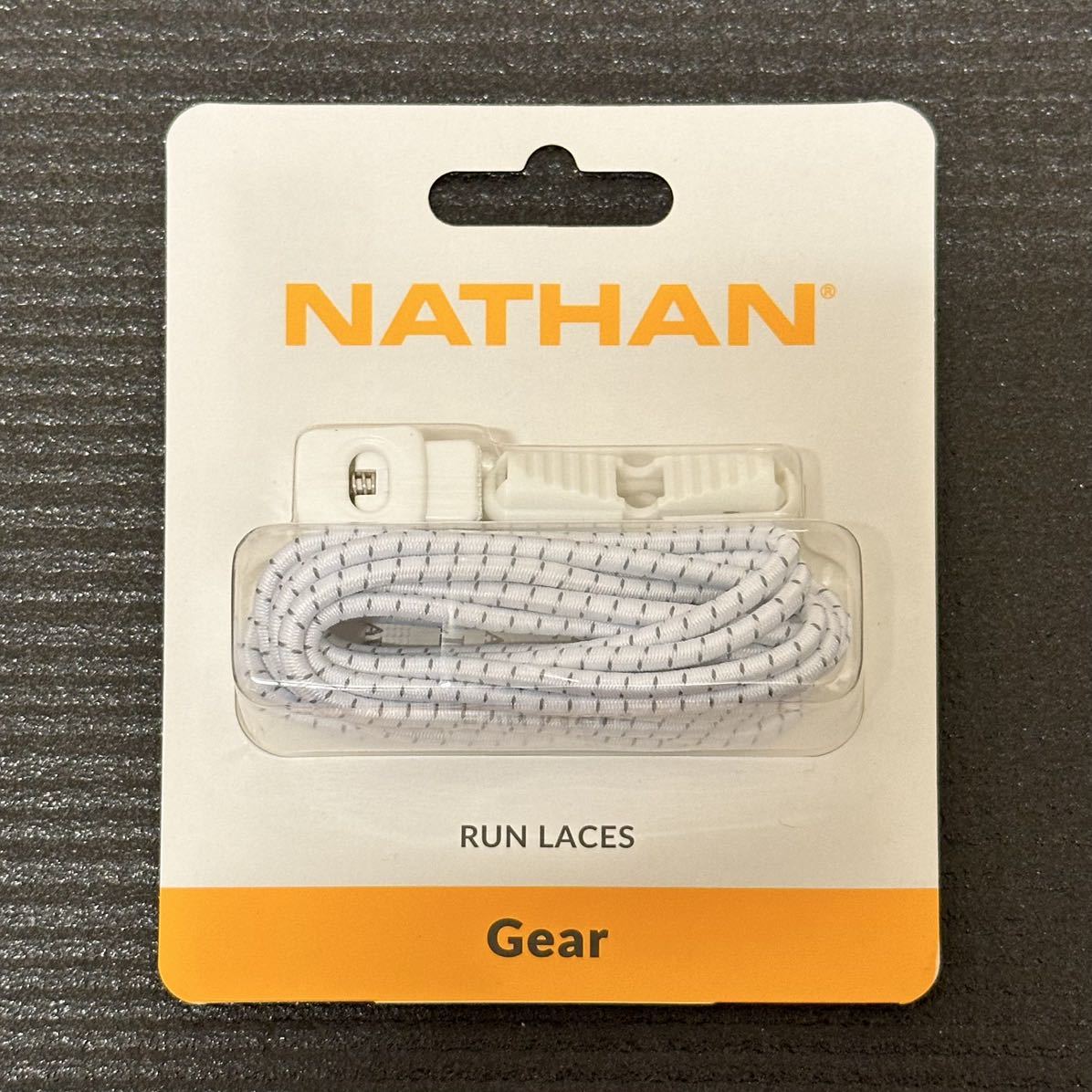 [ new goods unopened ] free shipping Nathan Run Laces White running for shoe race trail running tore Ran nei sun Ran race white 