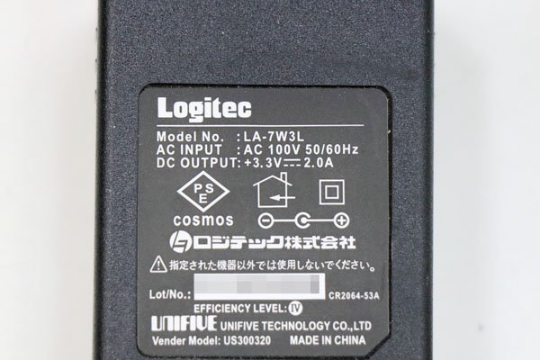 Logitec/ロジテック ACアダプター ◆LA-W3L/3.3V 2A/外径約3.5mm 内径約1mm◆ ロジテックAC3.3V01S_画像2