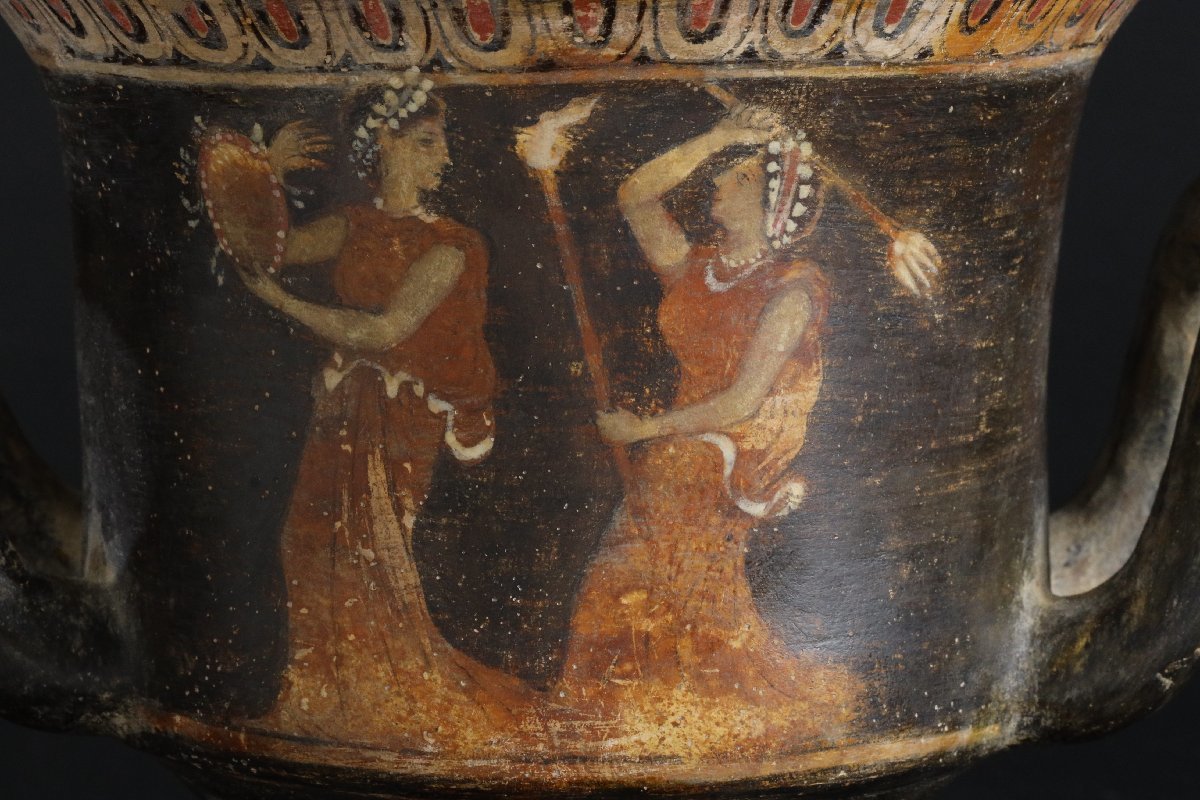 古代ギリシャ 紀元前5～4世紀頃 萼型 クラテール / 黒絵 古代ギリシャ美術 古美術 出土 calyx_画像9