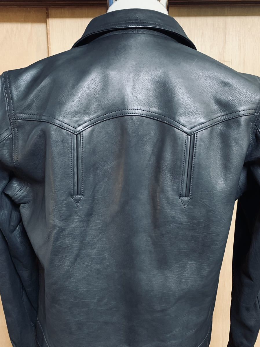 SALE【未使用品 The Letters ザレターズ / CALF SKIN LEATHER JAKET】 カーフスキンレザー ジャケット 仔牛革 木村拓也 キムタク_画像7