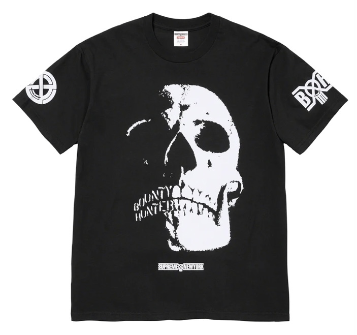 新品 即決 国内 Mサイズ 2023 Supreme Bounty Hunter Skulls Tee BLACK シュプリーム バウンティーハンター Tシャツ ブラック スカル_画像1
