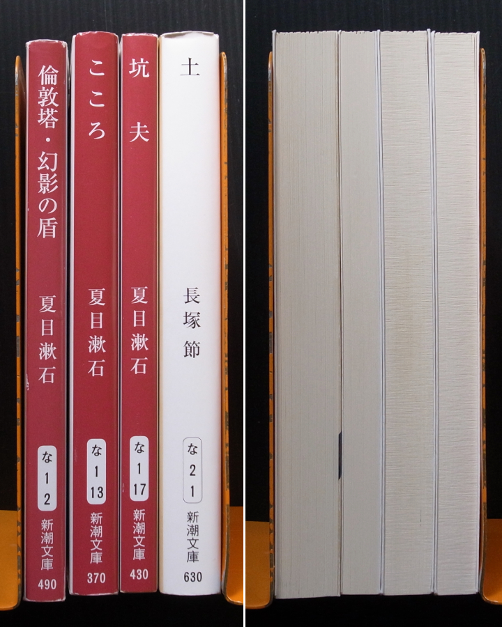 ○夏目漱石「倫敦塔・幻影の盾/こころ/坑夫」＆長塚節「土」○4冊