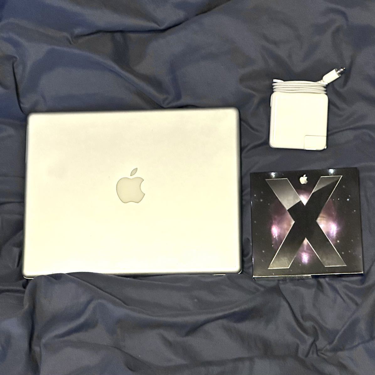 動作可】PowerBook G4 12インチ Mac OSX10.5ディスク付き【ジャンク