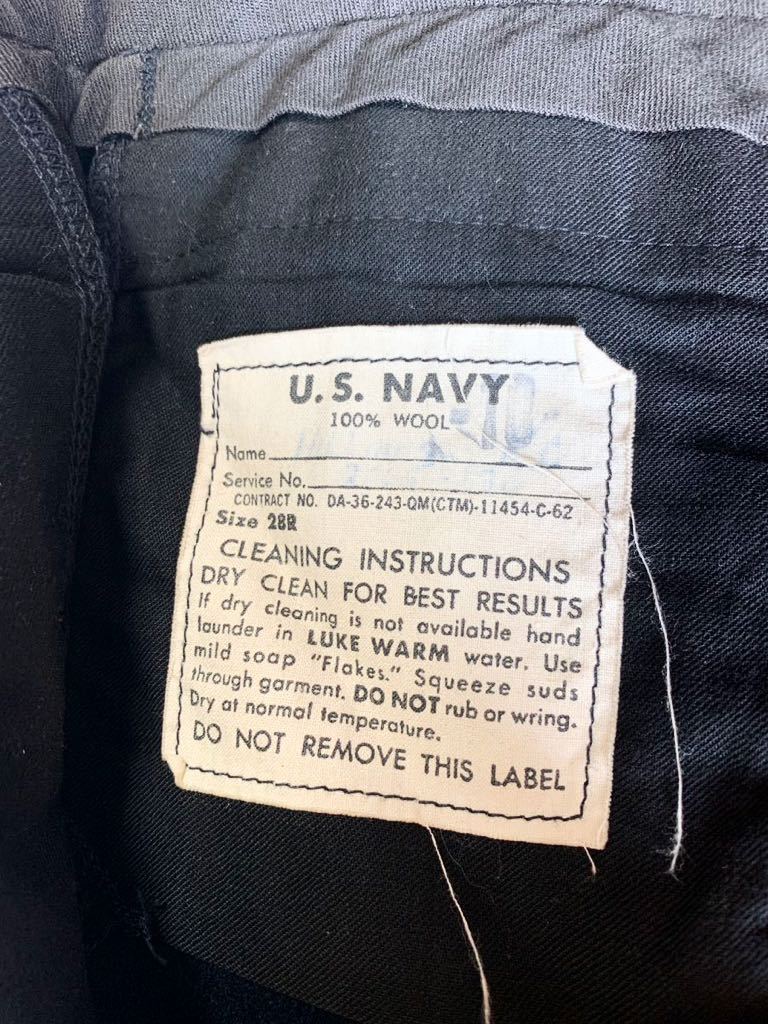 米軍 実物 60's VINTAGE US NAVY ウール セーラーパンツ 海軍 ミリタリー マリンパンツ アンカーボタン 60年代 ビンテージ 60年代 ワイド_画像8